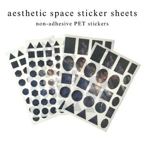 🏷️ aesthetic space abstract sticker sheets set of 4